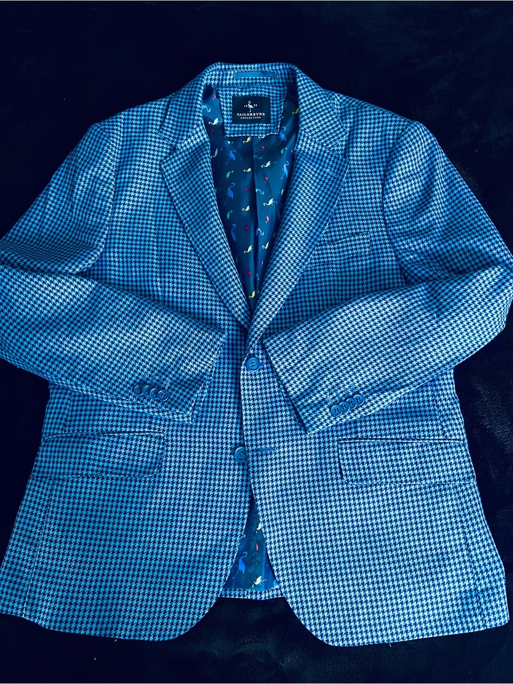 TailorByrd Blue Houndstooth Sport Coat - Picture 2 of 11